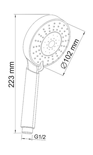 Ручной душ WasserKraft A032 хром