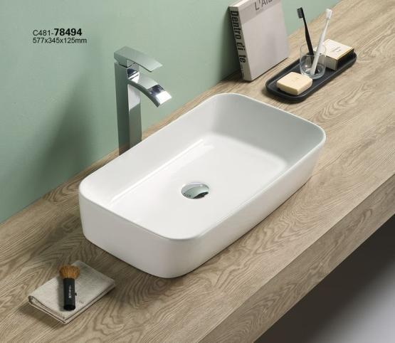 Раковина Ceramalux Серия N 78494 58x35 на столешницу