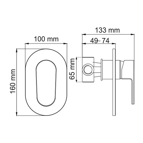 Смеситель для душа WasserKraft Donau 5351 хром