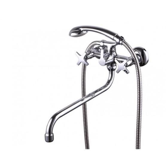 Смеситель для ванны KAISER Crystal (28155) с душем хром