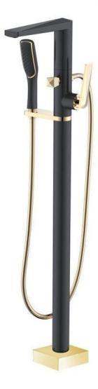 Смеситель напольный Boheme Venturo черный/золото 389-B
