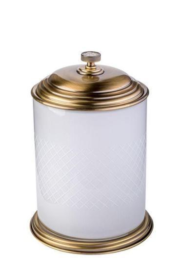 Ведро для мусора стекло Boheme Royal Cristal 10934-BR-B бронза с черными кристаллами