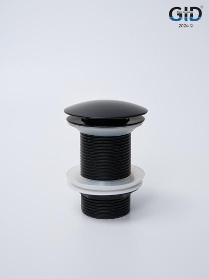 Металлический донный клапан Gid G-55BM без перелива черный матовый