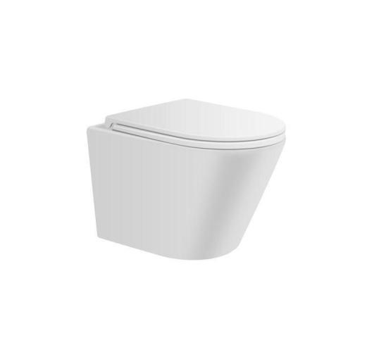 Унитаз Avimano INTUITION подвесной безободковый с ультратонким сиденьем микролифт, цвет белый матовый