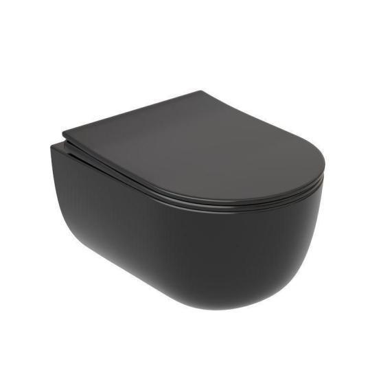 Унитаз Ceramicanova Modena CN6063MB Чёрный Матовый безободковый подвесной микролифт дюропласт