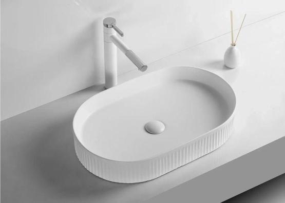 Раковина Cerutti SPA CR8009 накладная, белая, овальная 580х360х100