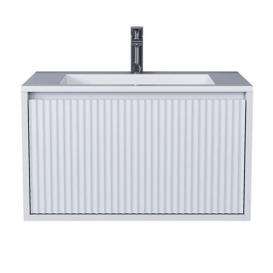 Тумба под раковину Uperwood Next Premium подвесная, 70 см, белая, 1 ящик