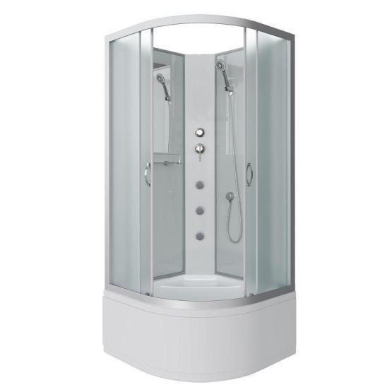 Душевая кабина Niagara NG-2308-14BKG 900х900х2000 высокий поддон 40см стекло матовое