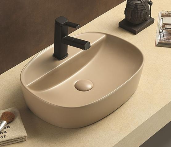 Раковина Ceramalux NC 50x38 Капучино, 78239XMC-1 овальная