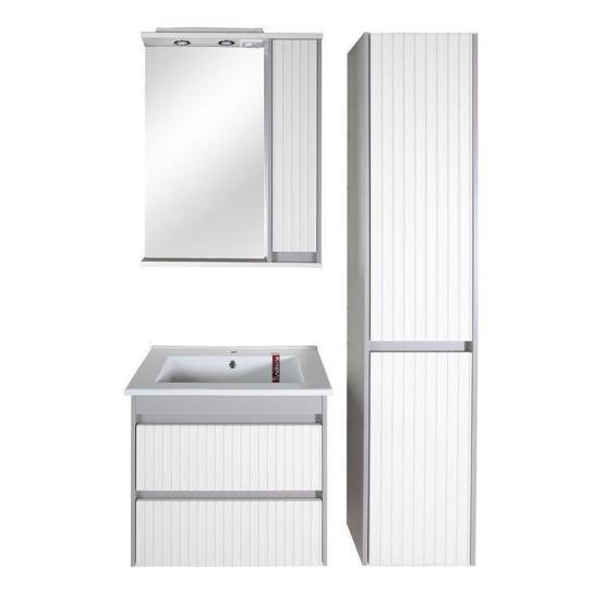 Тумба ASB-Mebel Мирано 65 Слоновая кость/Шиншилла серая напольная