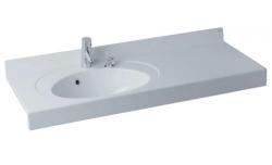 Акватон Раковина Отель 100 см левая с навесами цвет белый