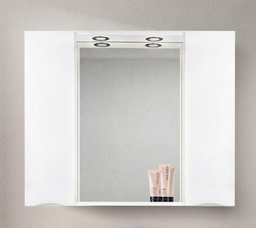 Шкаф Belbagno MARINO Bianco Lucido зеркальный подвесной с подсветкой MARINO-SPC-1000/750-2A-BL-P