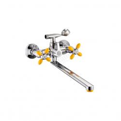 Смеситель Potato Р2771-10 для ванны, жёлтый-хром