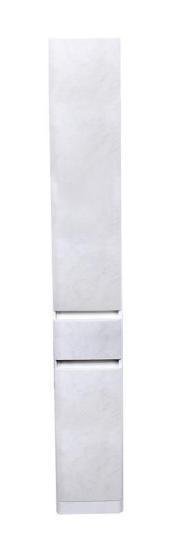 Шкаф пенал Style Line Elfante Атлантика 30 универсальная с корзиной, Люкс бетон крем, PLUS