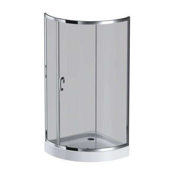 Душевой уголок 90x90 см, без поддона AM.PM Like W83G-315-090CG стекло тонированное, профиль глянцевый хром