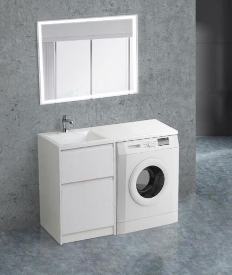 Тумба под раковину Belbagno KRAFT Bianco Opaco напольная 1203х480х880 KRAFT-LVD-580/1200-2C-PIA-BO
