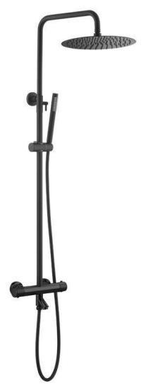 Душевая система с термостатом UNO черный 468-T-B