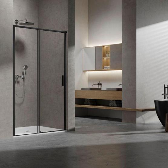 Душевая дверь Vincea Slim VDS-6SL120CLB, 1200, черный, стекло прозрачное