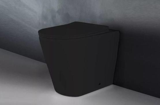 Унитаз Gid TRS-263BM 53 см приставной безободковый микролифт черный матовый