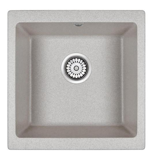 Мойка для кухни Paulmark BRILON, PM104546-GR, серый, 445х460, подст. мон. Paulmark