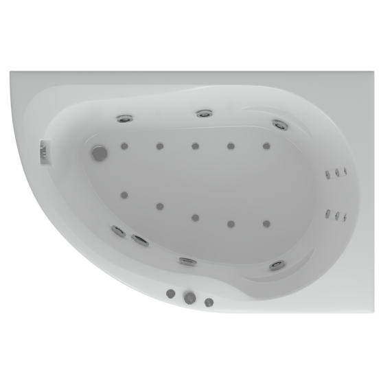 Ванна АКВАТЕК Вирго 150х100 НМ (пневматика) правая