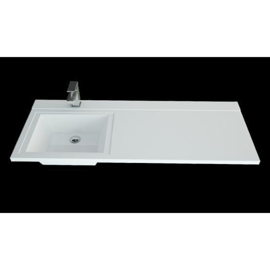 Умывальник Даллас /Эстетика 1300*482, левый литьевой мрамор