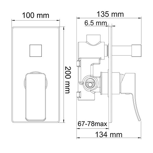 Смеситель для ванны WasserKraft Aller 10641 хром