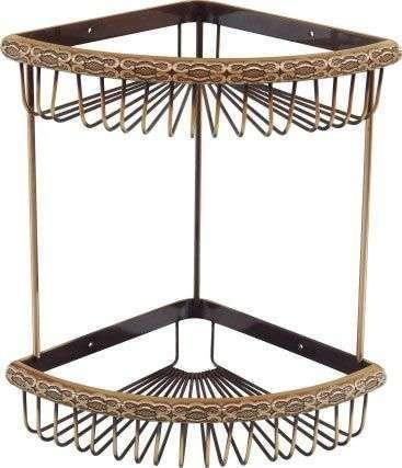 Полка угловая двойная Zorg Antic (AZR U-4 BR) бронза