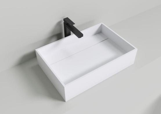 Раковина NT BAGNO NT402 TRENTO 600x400 искусственный камень белый матовый