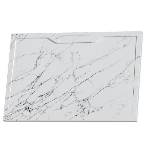 Душевой поддон прямоугольный RGW STE MW Белый мрамор 800x1000 52342810-15 литьевой мрамор