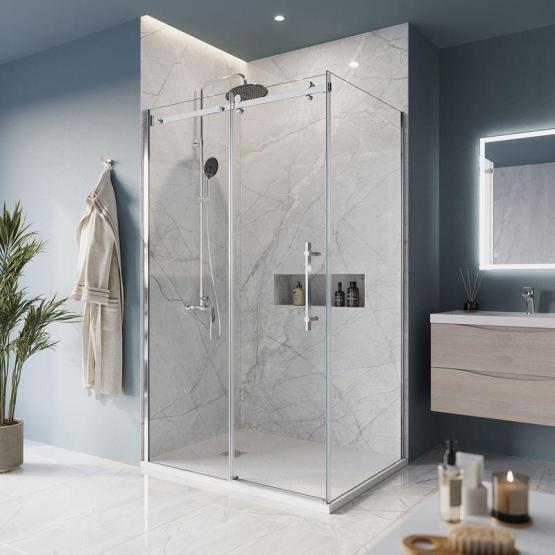 Душевой уголок BelBagno MARINO 120x90 прозрачное стекло 8 мм профиль хром MARINO-AH-1-120/90-C-Cr