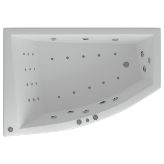 Ванна АКВАТЕК Оракул 180x125 НМ (пневматика) левая