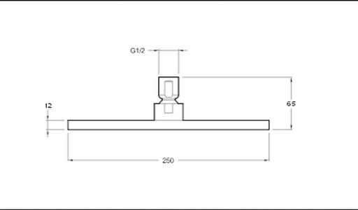 Верхний душ Jacob Delafon katalyst E13696-CP квадратный 25х25 см