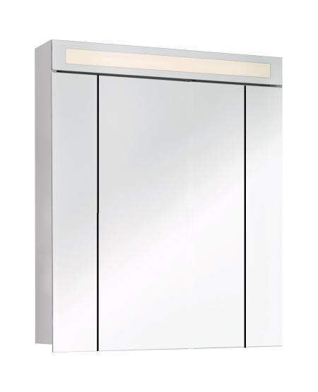 Зеркальный шкаф Dreja Uni 80 с подсветкой цвет белый 99.9003