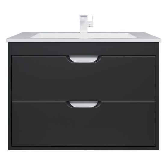Тумба под раковину для ванной Uperwood Modul 80 см, подвесная, матовая, черная