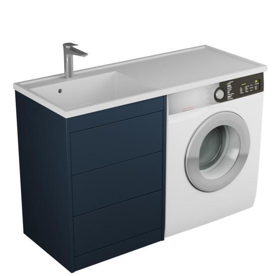 Тумба Veneciana Nera 55 под умыв-к "Magenta 1200" R/L и стир.маш.,с 3-мя ящиками индиго