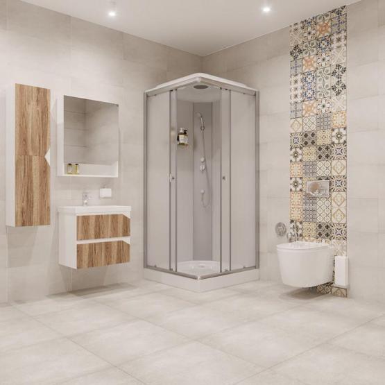 Душевая кабина Niagara Classic NG-1101-14 (900х900х2150) низкий поддон(13см) стекло МАТОВОЕ с полкой