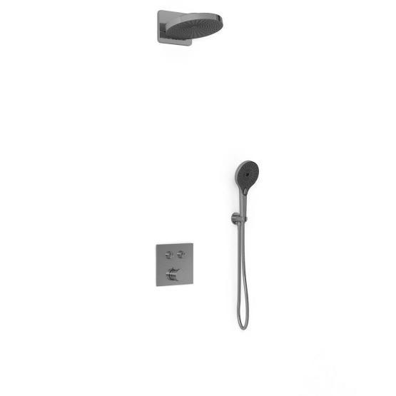 Душевой комплект Vincea Inspire VSFW-4I211GM встраиваемый, вороненая сталь