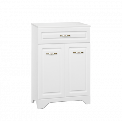 Комод для ванной Style Line Elfante Олеандр-2 60 (1 ящ.), белый напольный с дверками