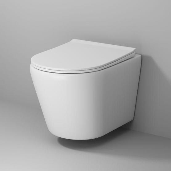 Унитаз Grossman GR-4478MS Fly (520*360*350) БЕЛЫЙ МАТОВЫЙ подвесной Безободковый с тонкой крышкой