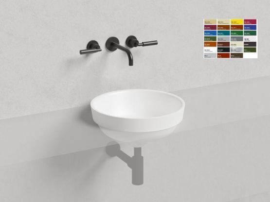 Раковина Salini MAREA 03 S-Stone покраска RAL матовая 42x42 1802203MF полувстраиваемая