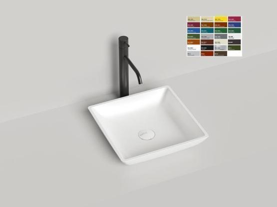 Раковина Salini CALLISTA 04 S-Stone покраска RAL матовая 38x38 1101208SMF накладная