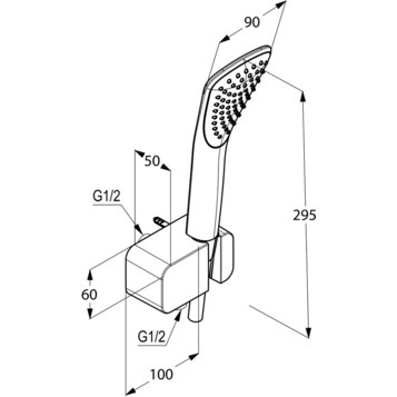 Душевой гарнитур Kludi Fizz 6767005-00 для ванны, цвет хром