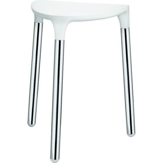 Табурет Colombo Black&White B9988.EPB ,сталь;сиденье экокожа,цвет белый
