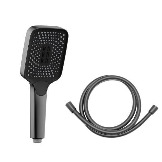 Ручной душ Vincea с шлангом VSHN-41HGM, вороненая сталь