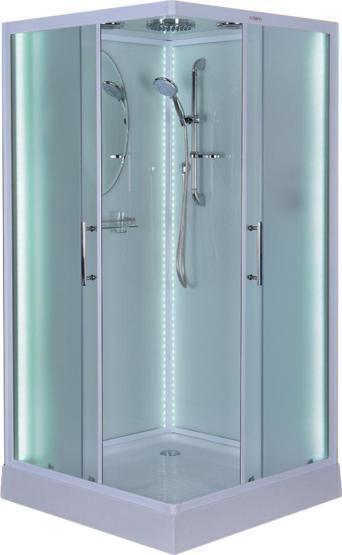Душевая кабина Esbano Led ES-L100CKR, 100x100 см