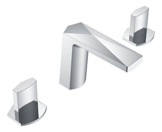 Смеситель для раковины Boheme VENTURO на 3 отв. хром, ручка ICE 150-CR-ICE