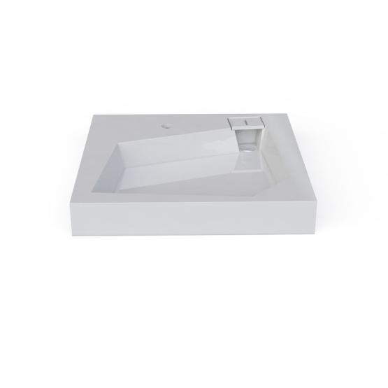 Раковина над стиральной машиной Altasan QUADRO 600х600 с кронштейнами и сливной системой