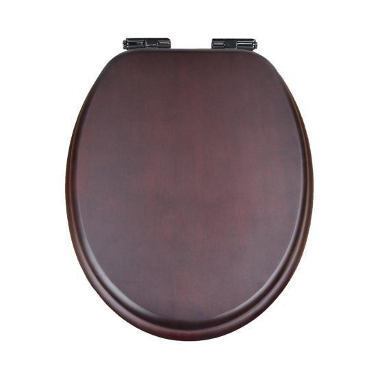 Деревянное сиденье Magliezza Retro 9000M-CR SoftClose, хром, махагон матовый