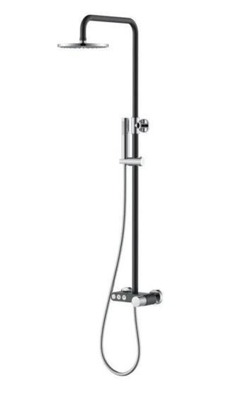 Душевая система Boheme Stick черный, ручка Touch хром 128-BCR.2